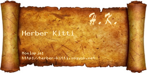 Herber Kitti névjegykártya